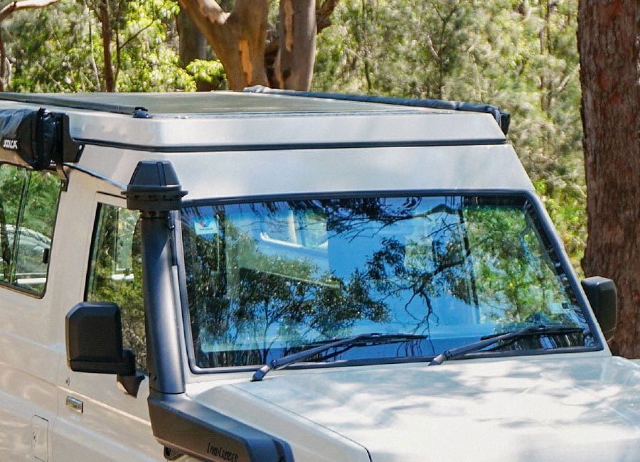 Mulgo Pop Top low-profile integration on expedition vehicle